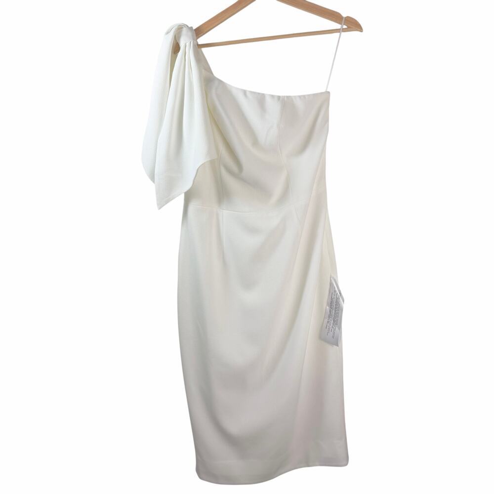 New Dress The Population Tiffany One-Shoulder Midi Dress Size Large - Picture 2 of 9